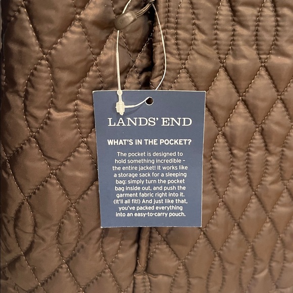 Lands' End Quilted Brown Jacket - Picture 5 of 9